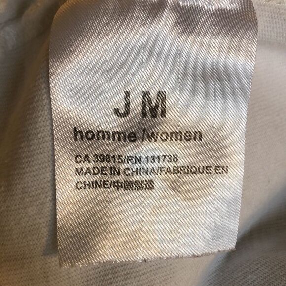 Junmanner White Long Sleeve Intentional Frayed Edges, Pit to Pit 22 1/4" - Picture 8 of 9